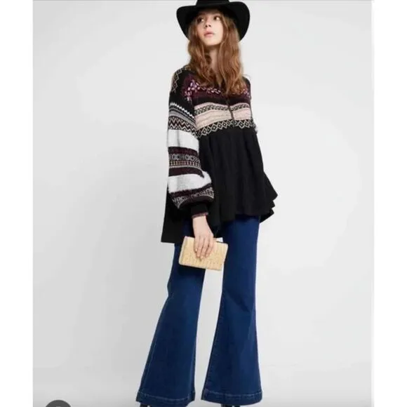Free People Cozy Cottage Cabin Sweater 1/4 Zip - Women's Size Small
