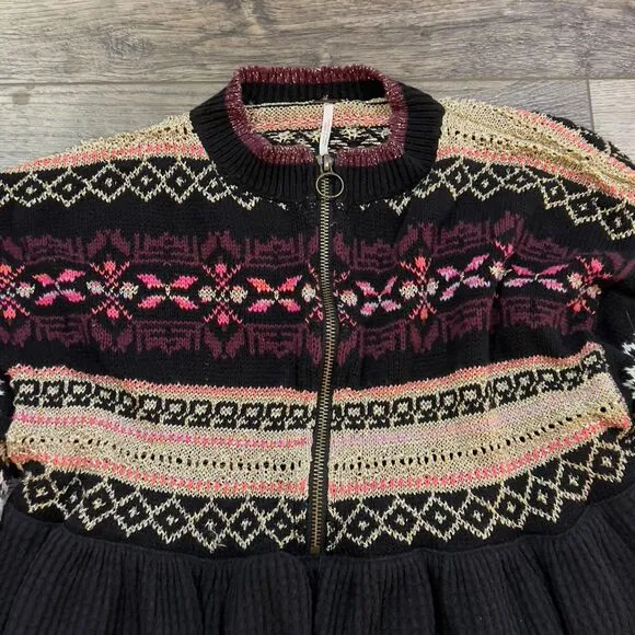 Free People Cozy Cottage Cabin Sweater 1/4 Zip - Women's Size Small