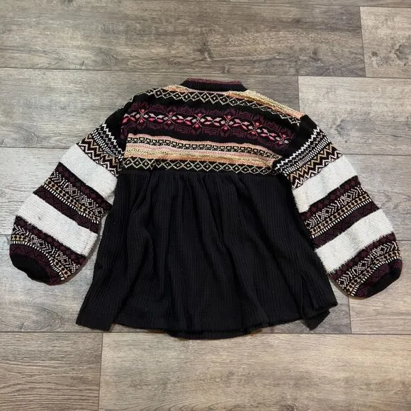 Free People Cozy Cottage Cabin Sweater 1/4 Zip - Women's Size Small