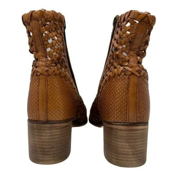 Free People In the Loop Basket Weave Woven Western Boot EU 38.5