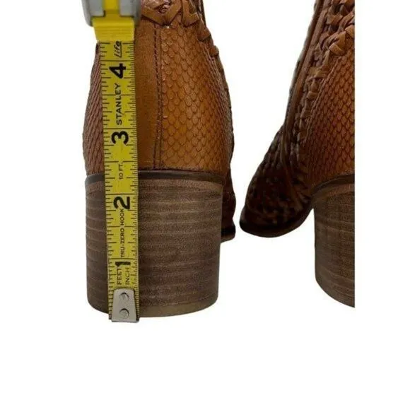 Free People In the Loop Basket Weave Woven Western Boot EU 38.5