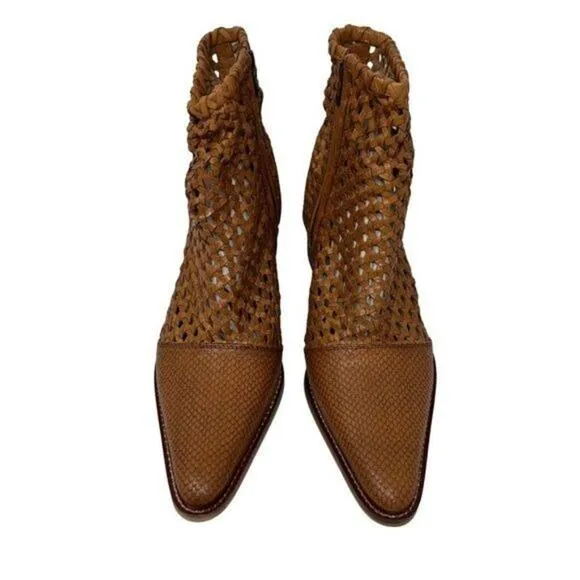 Free People In the Loop Basket Weave Woven Western Boot EU 38.5