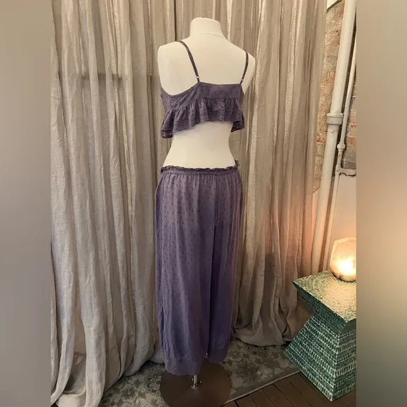 Free People Intimates Purple Lounge Set Size Small