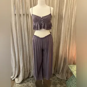 Free People Intimates Purple Lounge Set Size Small