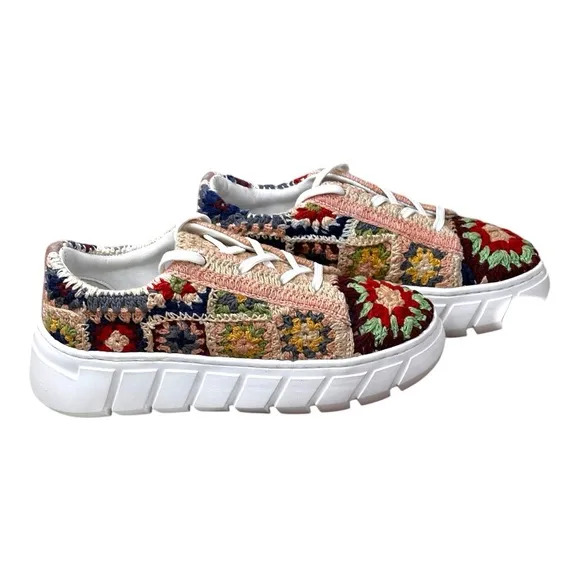 Free People NWB size‎ EU 38 Catch me if you can crochet platform sneakers