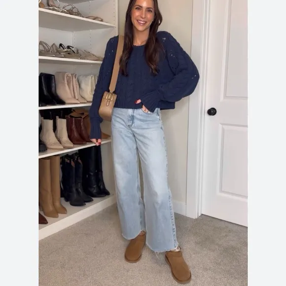 FREE PEOPLE SandrePullover OB1757383 Blue size Medium M NWOT $148