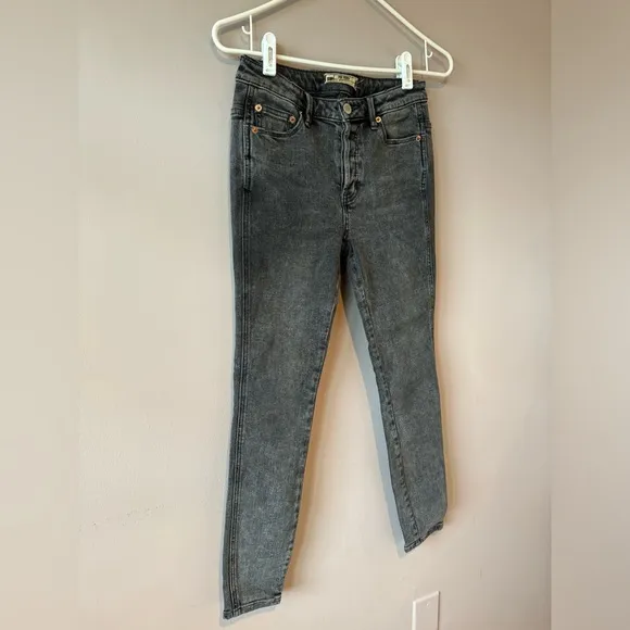 Free People Women’s Dark‎ Gray Denim Skinny Jeans Size 25