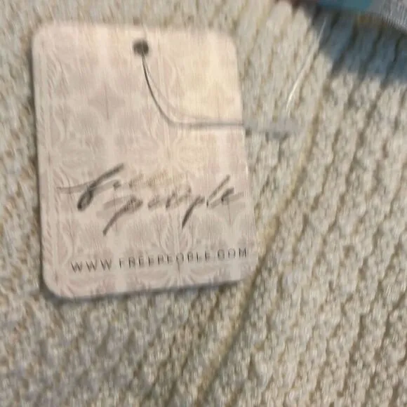 Free People Beach Primavera Skort Sweater Set Ivory Chunky Textured Knit XL