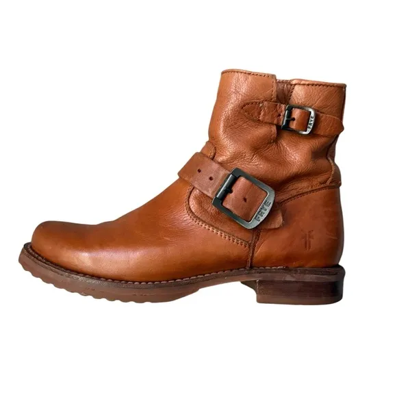 Frye Brown Leather Ankle Boots Brown Size 6.5