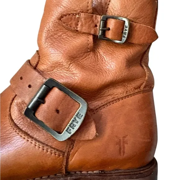 Frye Brown Leather Ankle Boots Brown Size 6.5