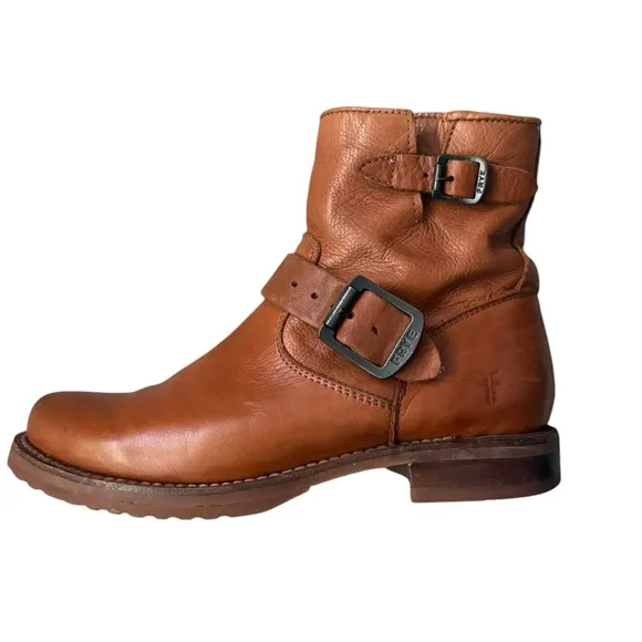 Frye Brown Leather Ankle Boots Brown Size 6.5