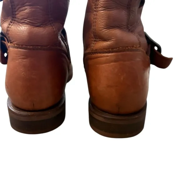 Frye Brown Leather Ankle Boots Brown Size 6.5