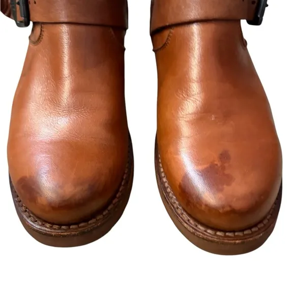 Frye Brown Leather Ankle Boots Brown Size 6.5