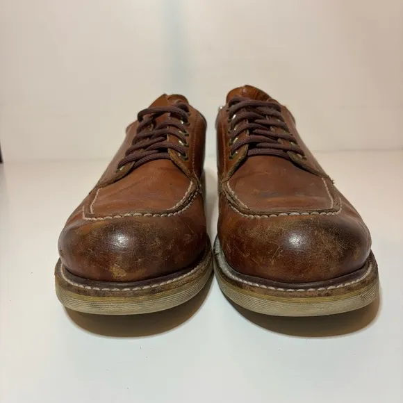 FRYE Men’s DAKOTA Wedge LEATHER Oxford LACE UP Work SHOES 13 84580 Distressed