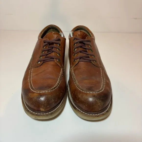 FRYE Men’s DAKOTA Wedge LEATHER Oxford LACE UP Work SHOES 13 84580 Distressed