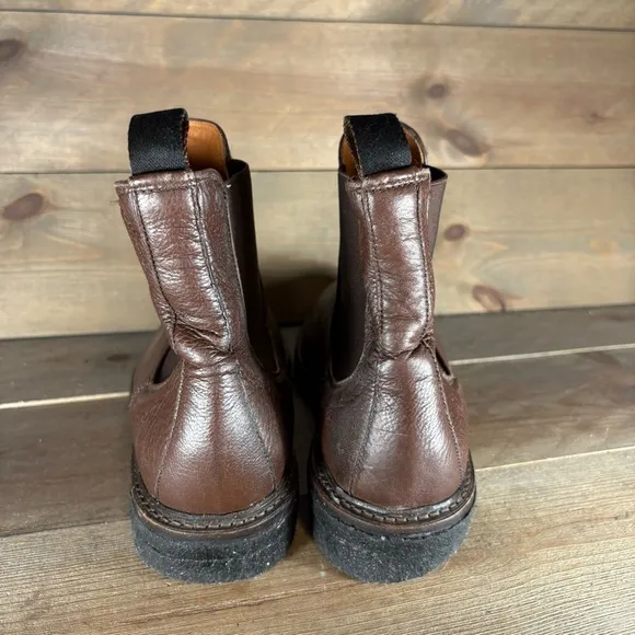 frye seth men size 10 shoes brown leather slip on comfort chelsea boots