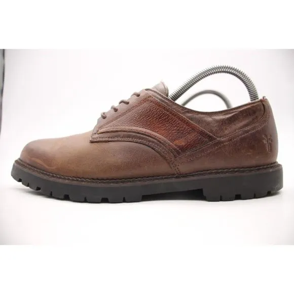 Frye Shoes Mens Size 7.5 D Rutland Lace Up Non-Slip Oxford Work Leather Brown