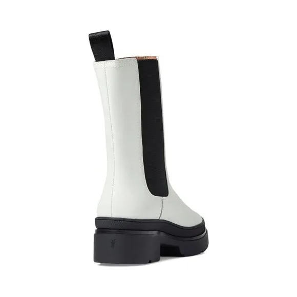 Frye Women's Chloe Chelsea Leather Boots White Size 8 M US New In Box