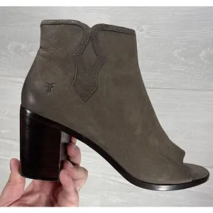 Frye Danica Peep Boots - Size 10 - Excellent Condition