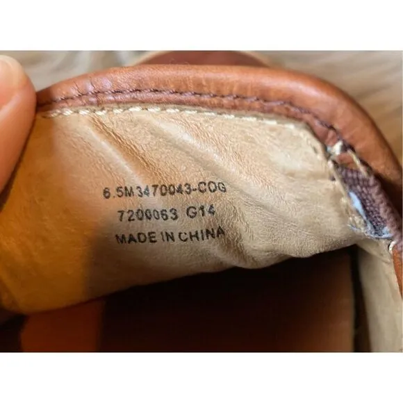 Frye Ivy Slip On Comfort Sneakers, Women's size 6.5 Cognac, Distressed leather