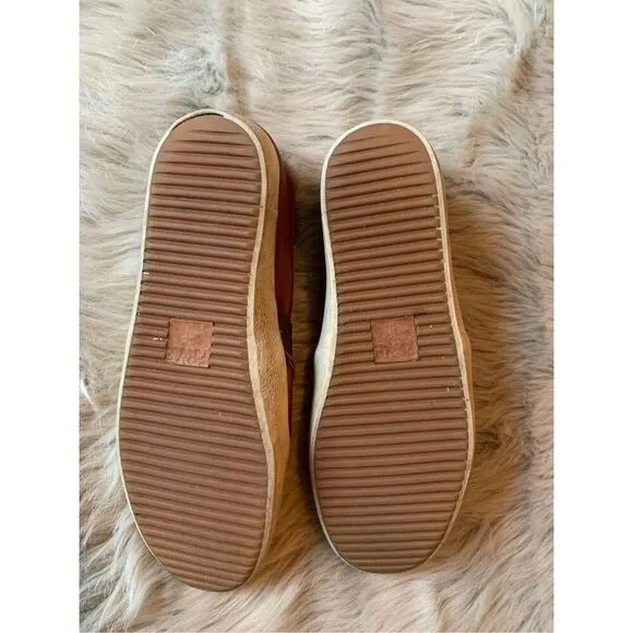 Frye Ivy Slip On Comfort Sneakers, Women's size 6.5 Cognac, Distressed leather