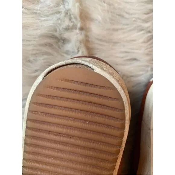 Frye Ivy Slip On Comfort Sneakers, Women's size 6.5 Cognac, Distressed leather