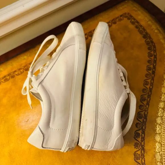 GANT Brandy Melville Womens Rugger Leather White Tennis Sneaker Walking Size 8.5