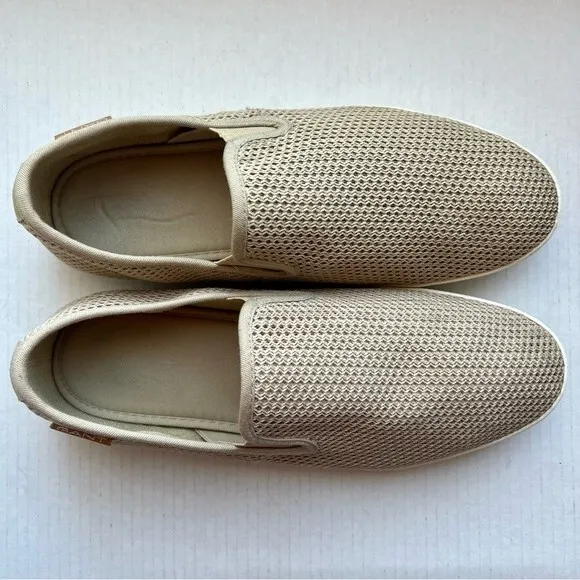 Gant Frank Tan Knit Weave Slip On Comfort Shoes White Soles Men’s EU 45 US 11.5