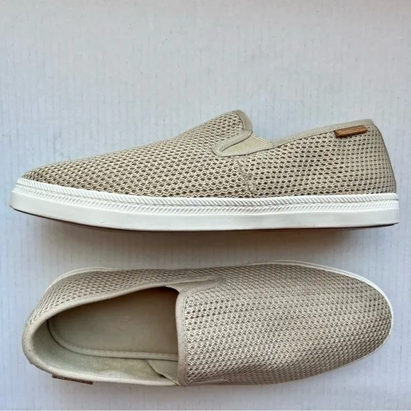 Gant Frank Tan Knit Weave Slip On Comfort Shoes White Soles Men’s EU 45 US 11.5