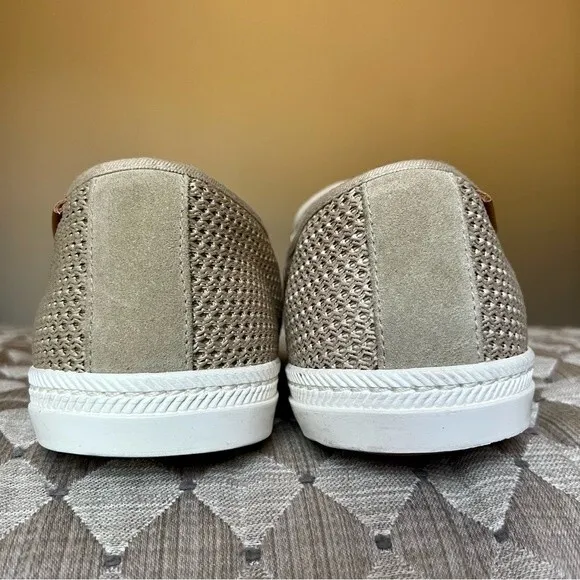 Gant Frank Tan Knit Weave Slip On Comfort Shoes White Soles Men’s EU 45 US 11.5