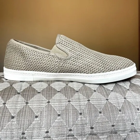 Gant Frank Tan Knit Weave Slip On Comfort Shoes White Soles Men’s EU 45 US 11.5
