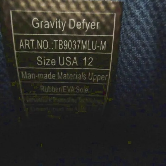 GDEFY Gravity Defyer ENERGIYA Men's Size 12 SNEAKER Shoes ORTHOTIC Comfort FOAM