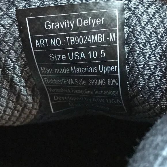 GDefy Gravity Defyer Mighty Walk Athletic Comfort Shoes Gray Men’s Size 10.5