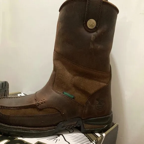 GEORGIA ATHENS STEEL TOE WATERPROOF WELLINGTON BOOTS G4603 11.5M NIB
