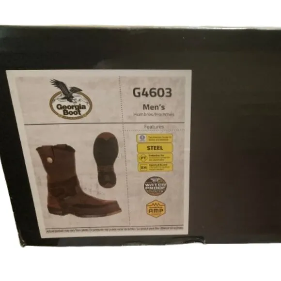 GEORGIA ATHENS STEEL TOE WATERPROOF WELLINGTON BOOTS G4603 11.5M NIB
