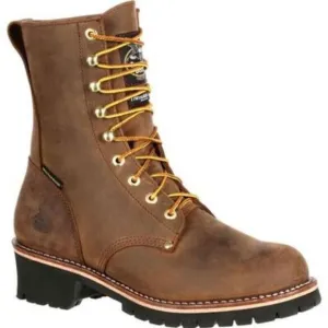 Georgia Gb00065 Work Boot Men's 8 Brown Steel Toe Insulated Logger Boots EEE3596