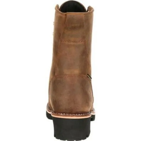 Georgia Gb00065 Work Boot Men's 8 Brown Steel Toe Insulated Logger Boots EEE3596