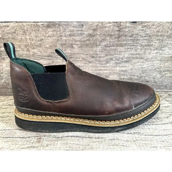 Georgia Giant Men's Romeo Slip-On Work Shoes 15W Round Toe Boot Dark Brown