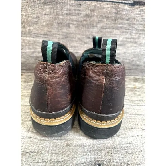 Georgia Giant Men's Romeo Slip-On Work Shoes 15W Round Toe Boot Dark Brown