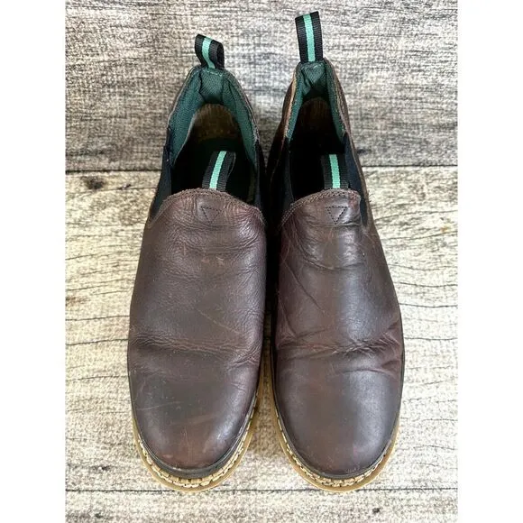 Georgia Giant Men's Romeo Slip-On Work Shoes 15W Round Toe Boot Dark Brown