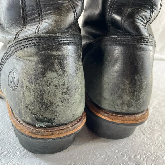 Georgia Logger Waterproof Boots Mens 11.5 W Black Leather  G9220  Sawyer Work