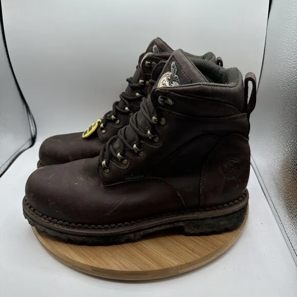Georgia Renegade Boots Mens Size 10 W Leather Steel Toe Work Waterproof Brown