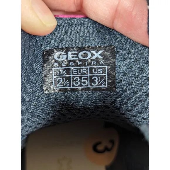 GEOX Respira Girls Size 3.5 Disney Princess High Top Sneakers