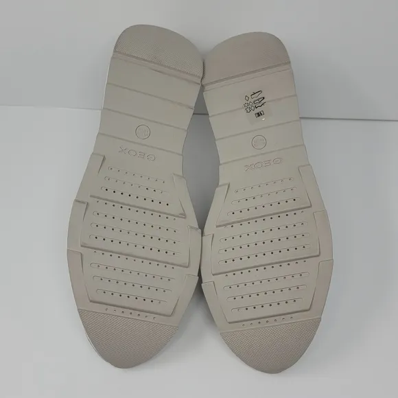 GEOX Women's RESPIRA Silver Woven Slip On Comfort Walking Shoes EU Size 41 New
