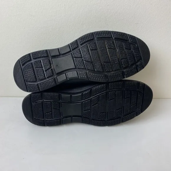 Geronimo Womens Size 41 EU Black Leather Comfort Shoes Fur Lined