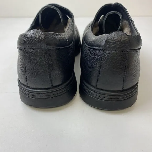 Geronimo Womens Size 41 EU Black Leather Comfort Shoes Fur Lined