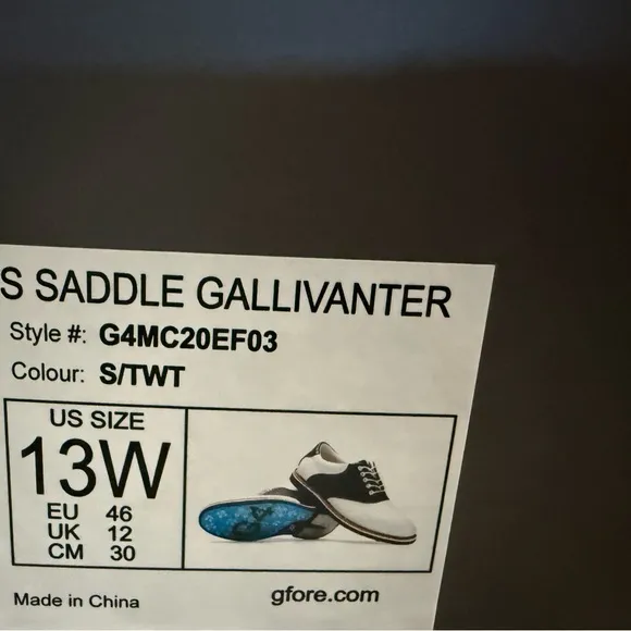 G/Fore Saddle Gallivanter Golf Shoes White Spikeless Men wide G4MC20EF03 New