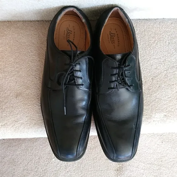 G.H. Bass &amp; Co. Gordon Leather Oxford Lace Up Shoes 13W Black