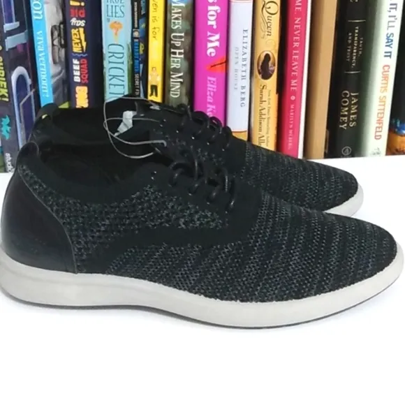 G.H. BASS CONNER KT BLACK COMFORT STRETCH OXFORD SHOES SIZE 8 NWT