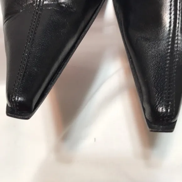 Giannagi leather boots with double opening: buttons &amp; zipper. Made in Italy.EUC